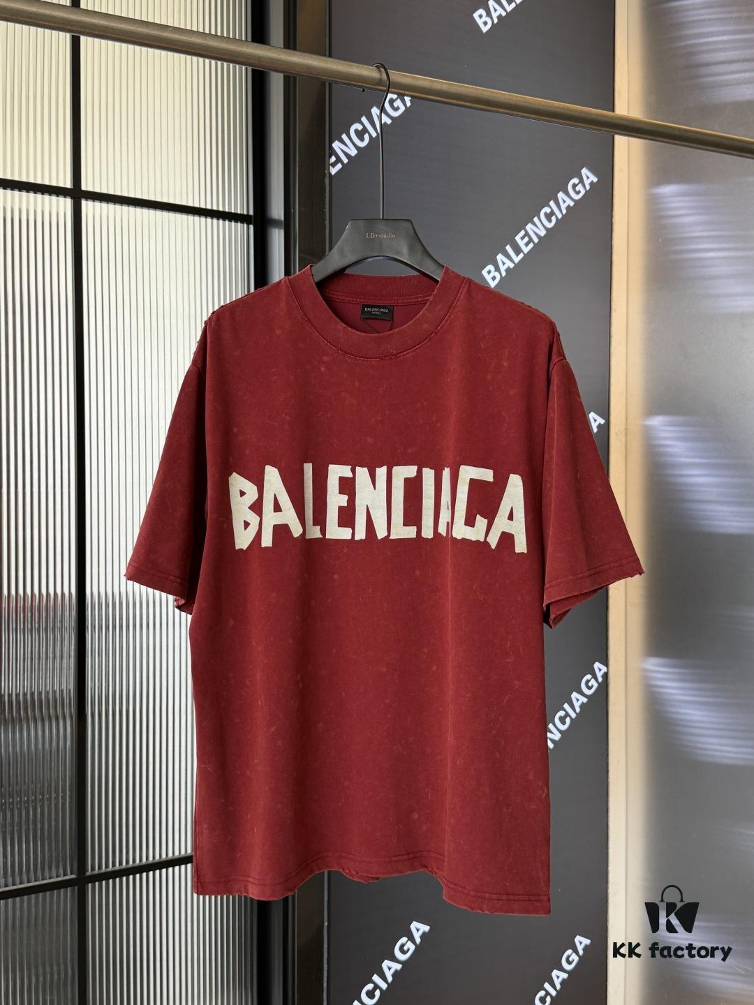 69319fe1ccd8ab3d7af939fe Balenciaga Top Version Washi Tape Yellow Tape Snowflake Unisex Short Sleeve T-Shirt