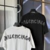 69319fe1ccd8ab3d7af93a02 Balenciaga 25SS New Arrival Letter Tape Print Distressed Washed Ripped Unisex Cotton Oversized Short Sleeve T-Shirt (Top-Tier Version, Distinguished from Standard Market Goods)