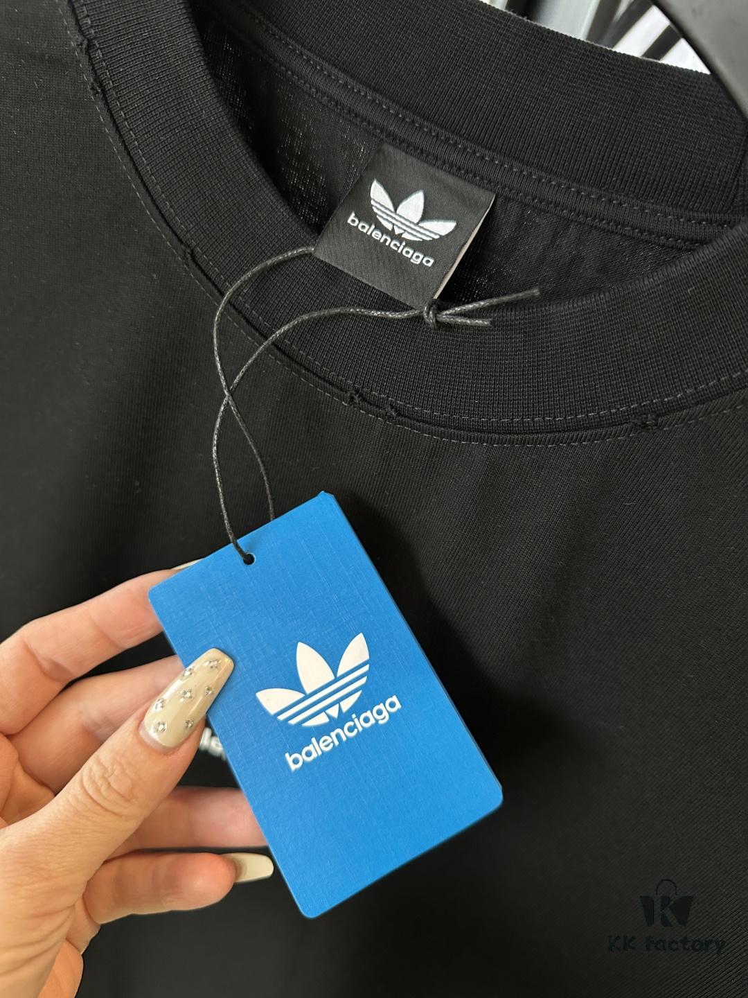 69319fe2ccd8ab3d7af93a11 Balenciaga x Three Leaves Collaboration Logo Embellished Heavyweight T-Shirt (Top Version, Distinguished from Standard Stock)