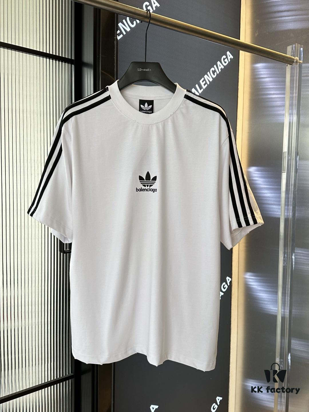 69319fe2ccd8ab3d7af93a12 Balenciaga x Three Leaves Collaboration Logo Embellished Heavyweight T-Shirt (Top Version, Distinguished from Standard Stock)