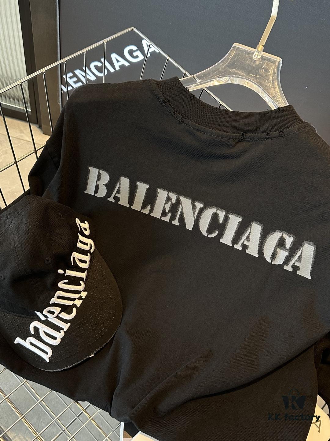 69319fe4ccd8ab3d7af93a27 25SS Balenciaga · Distressed Vintage Letter Print Short Sleeve T-Shirt (Top-Tier Version, Distinguished from Generic Copies)
