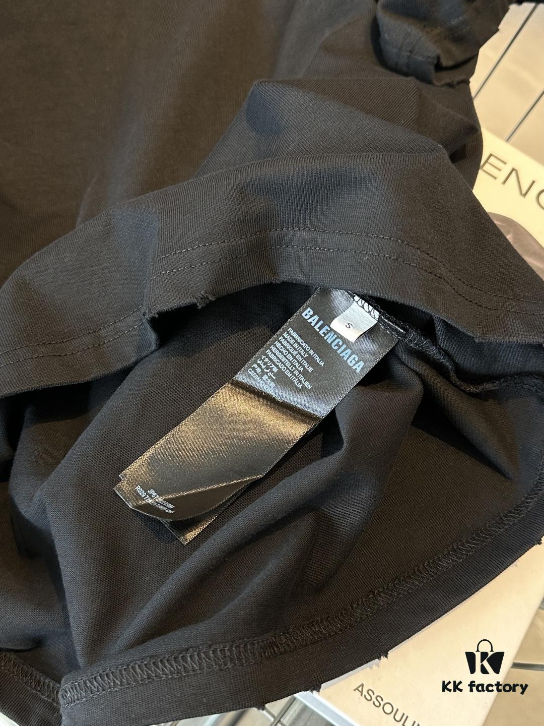 69319fe4ccd8ab3d7af93a28 25SS Balenciaga · Distressed Vintage Letter Print Short Sleeve T-Shirt (Top-Tier Version, Distinguished from Generic Copies)