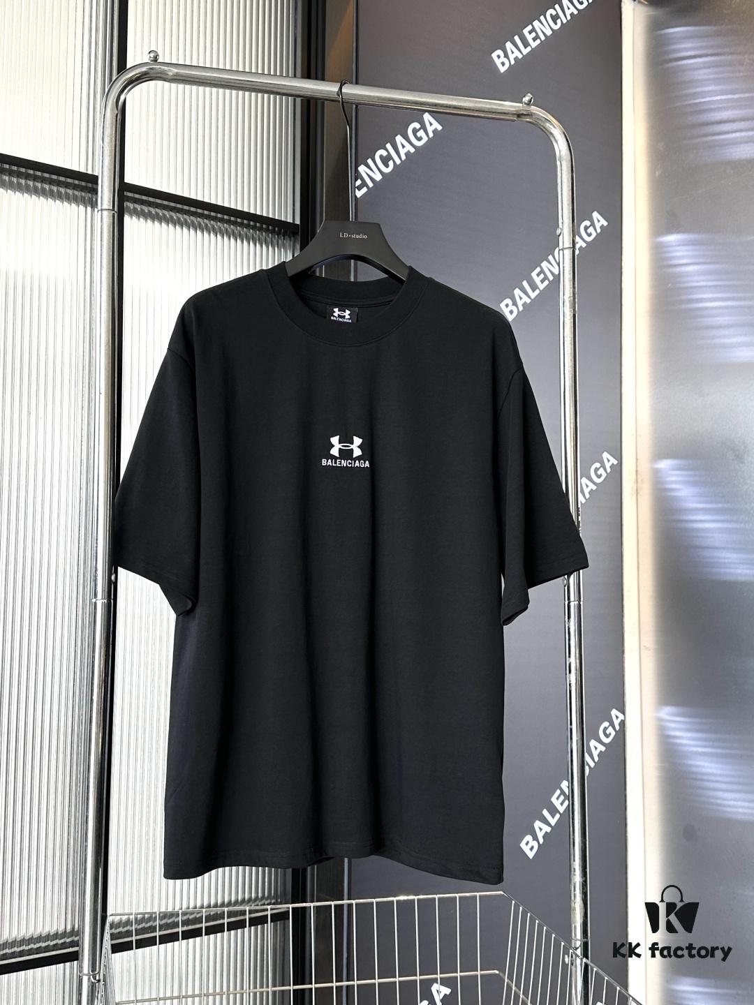 69319fe4ccd8ab3d7af93a33 25SS Balenciaga x UA Collaboration Embroidered Round-Neck Casual Short-Sleeve T-Shirt (Top-Tier Version, Distinguished from Standard Market Versions)
