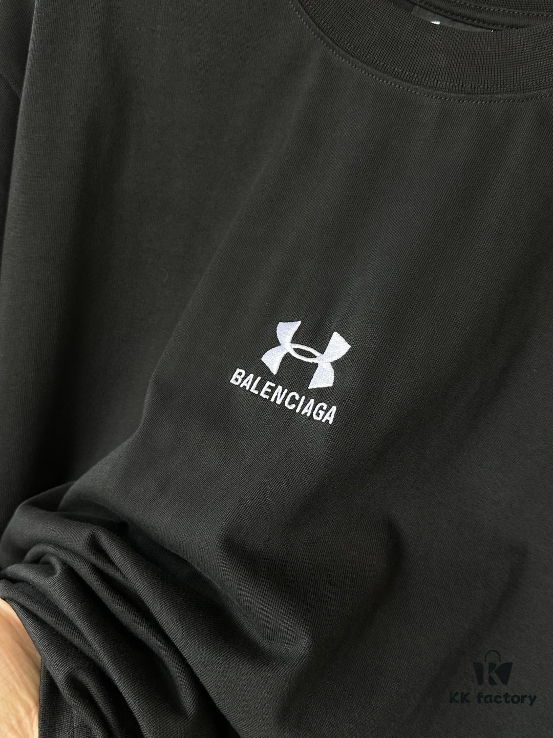 69319fe4ccd8ab3d7af93a35 25SS Balenciaga x UA Collaboration Embroidered Round-Neck Casual Short-Sleeve T-Shirt (Top-Tier Version, Distinguished from Standard Market Versions)