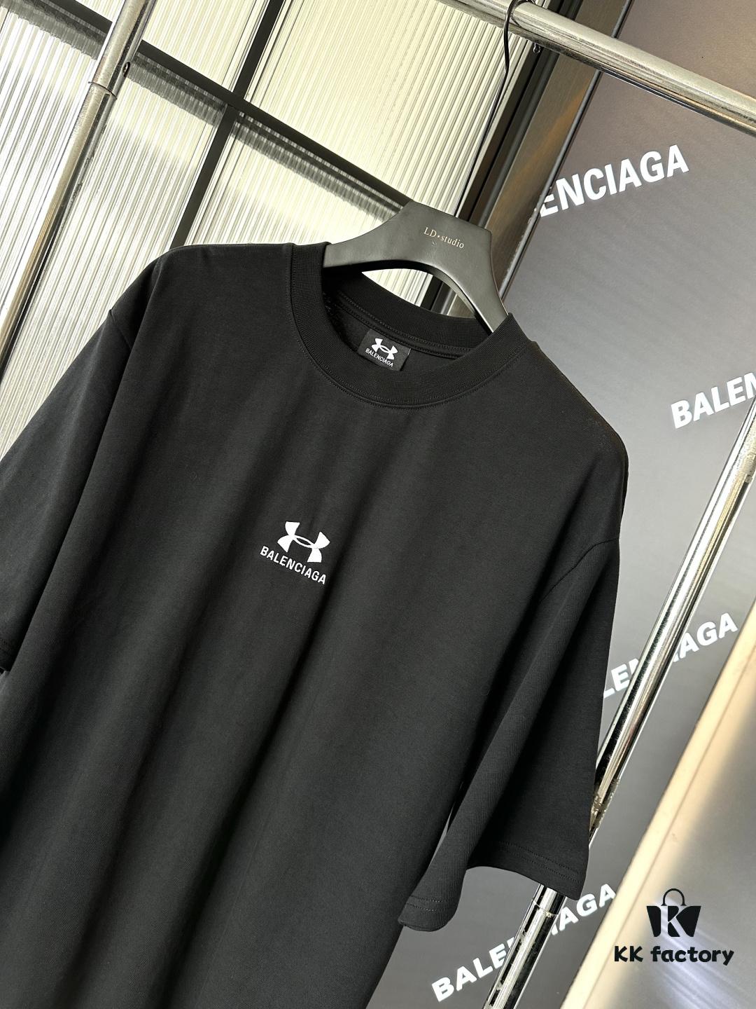 69319fe4ccd8ab3d7af93a37 25SS Balenciaga x UA Collaboration Embroidered Round-Neck Casual Short-Sleeve T-Shirt (Top-Tier Version, Distinguished from Standard Market Versions)