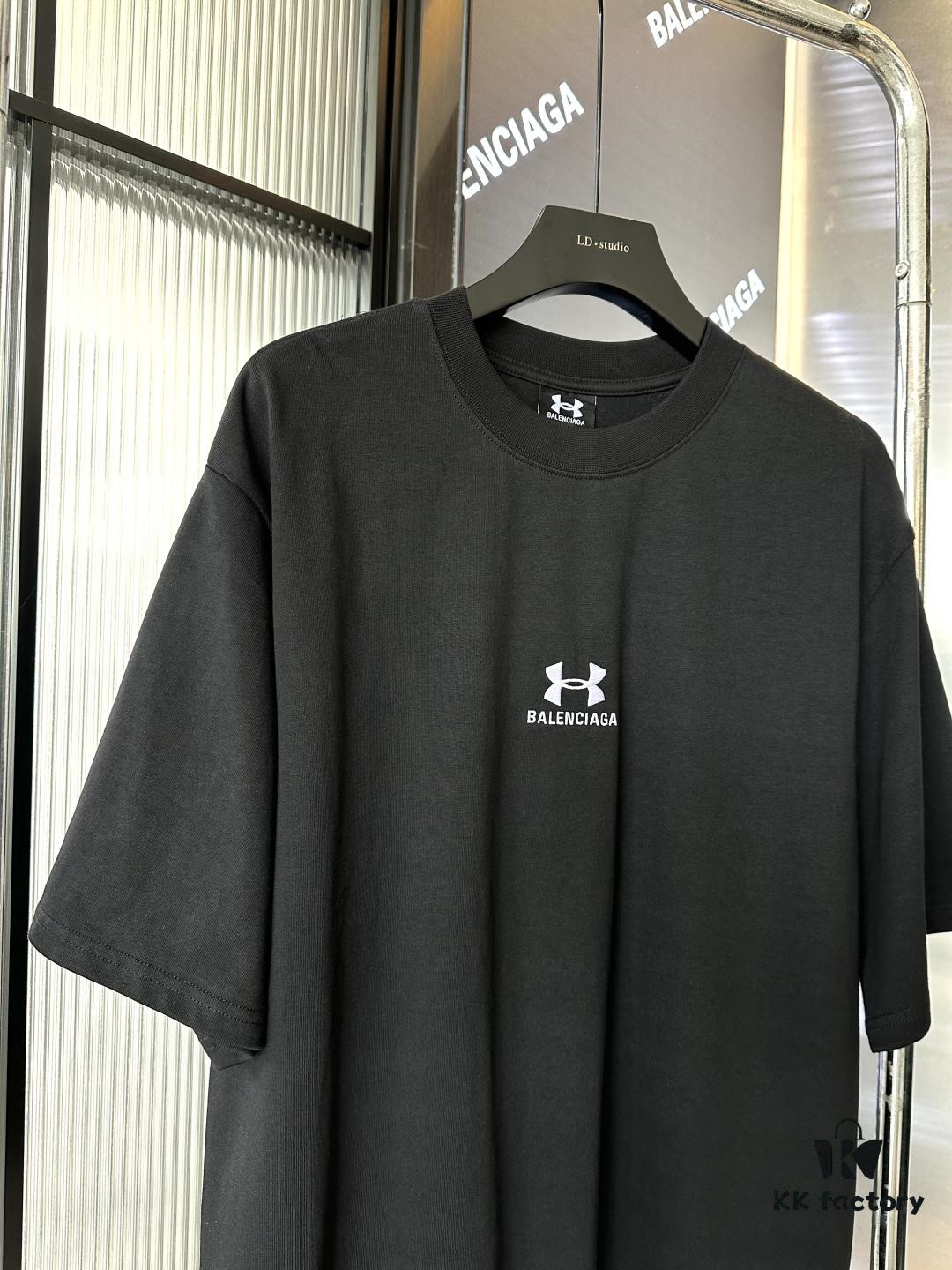 69319fe4ccd8ab3d7af93a38 25SS Balenciaga x UA Collaboration Embroidered Round-Neck Casual Short-Sleeve T-Shirt (Top-Tier Version, Distinguished from Standard Market Versions)