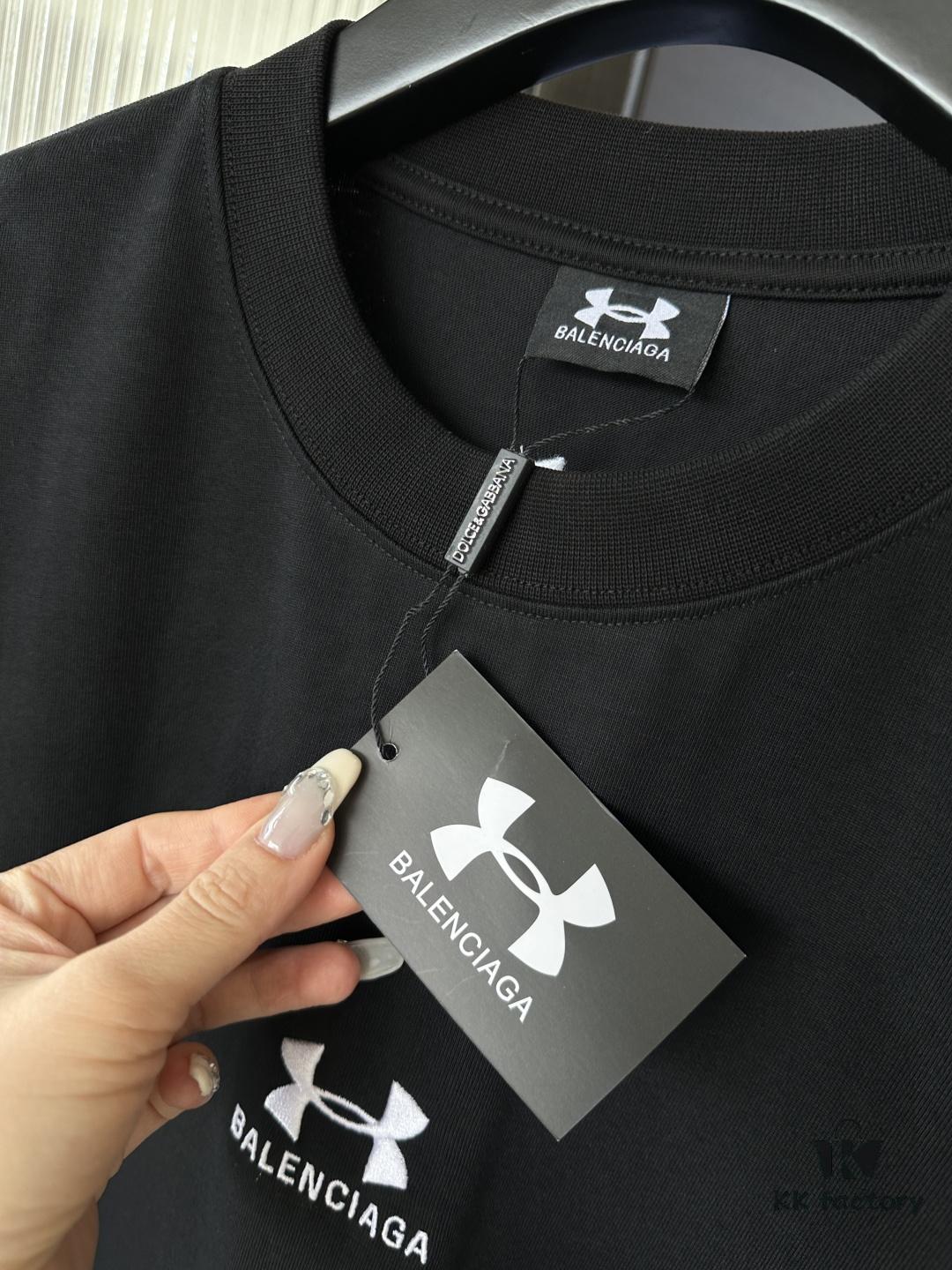 69319fe5ccd8ab3d7af93a3a 25SS Balenciaga x UA Collaboration Embroidered Round-Neck Casual Short-Sleeve T-Shirt (Top-Tier Version, Distinguished from Standard Market Versions)