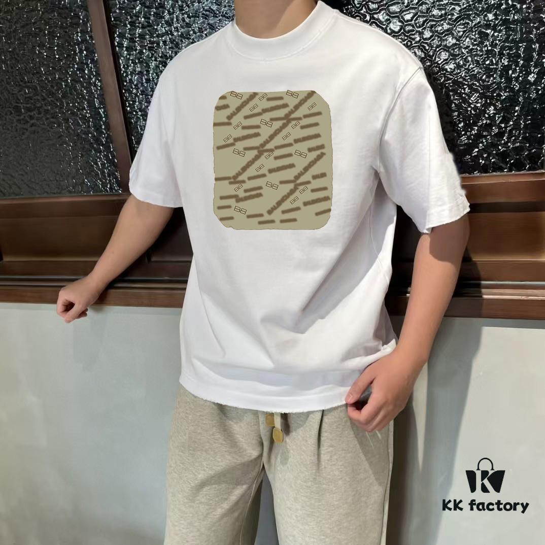 69319fecccd8ab3d7af93a7f BALEN Paris 25SS New Arrival Designer Handcrafted Streetwear Print Crew Neck Short Sleeve T-Shirt