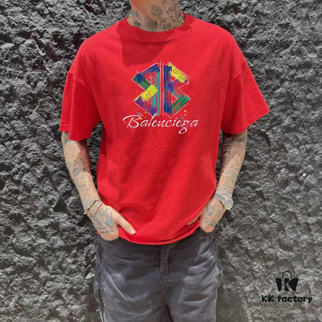 69319ff1ccd8ab3d7af93a9c BALEN Paris 25SS New Arrival Designer Graphic Short Sleeve T-Shirt, Round Neck, Premium 300g Cotton, Oversized Drop Shoulder Fit, Fashionable Unisex Tee