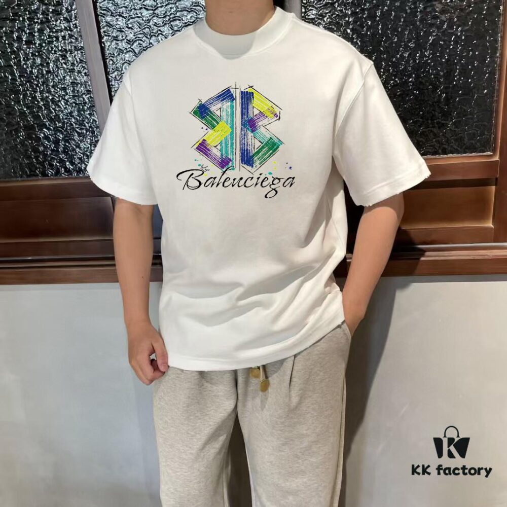 69319ff1ccd8ab3d7af93a9e BALEN Paris 25SS New Arrival Designer Crafted Streetwear Printed Round Neck Short Sleeve T-Shirt