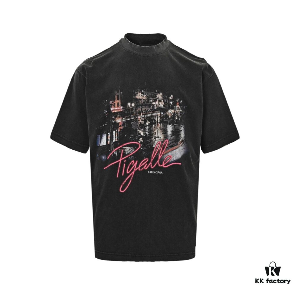 Balenciaga City Night View Limited Edition Series Short Sleeve T-Shirt
