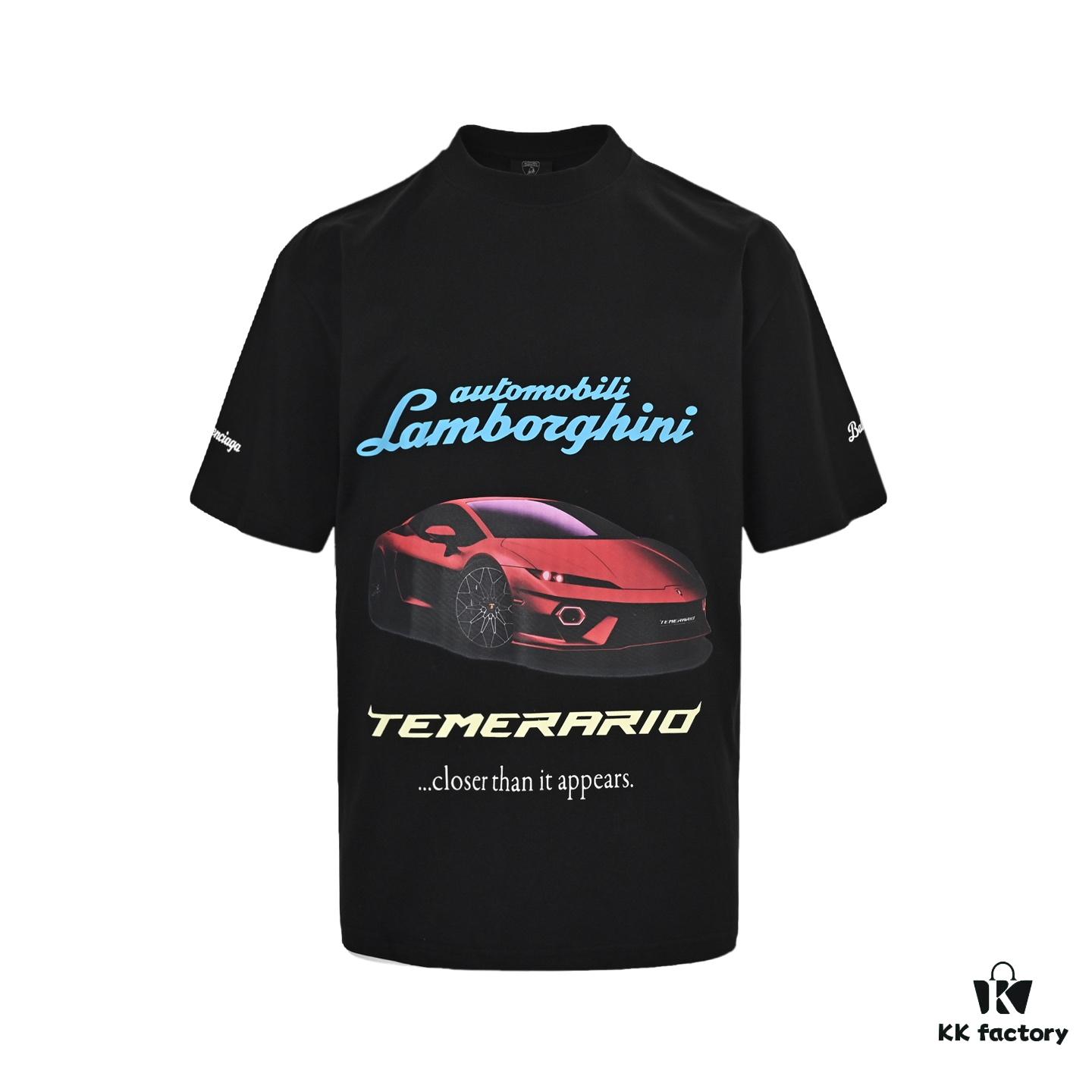 69319ff8ccd8ab3d7af93b0e Balenciaga Lamborghini Racing Short Sleeve T-Shirt