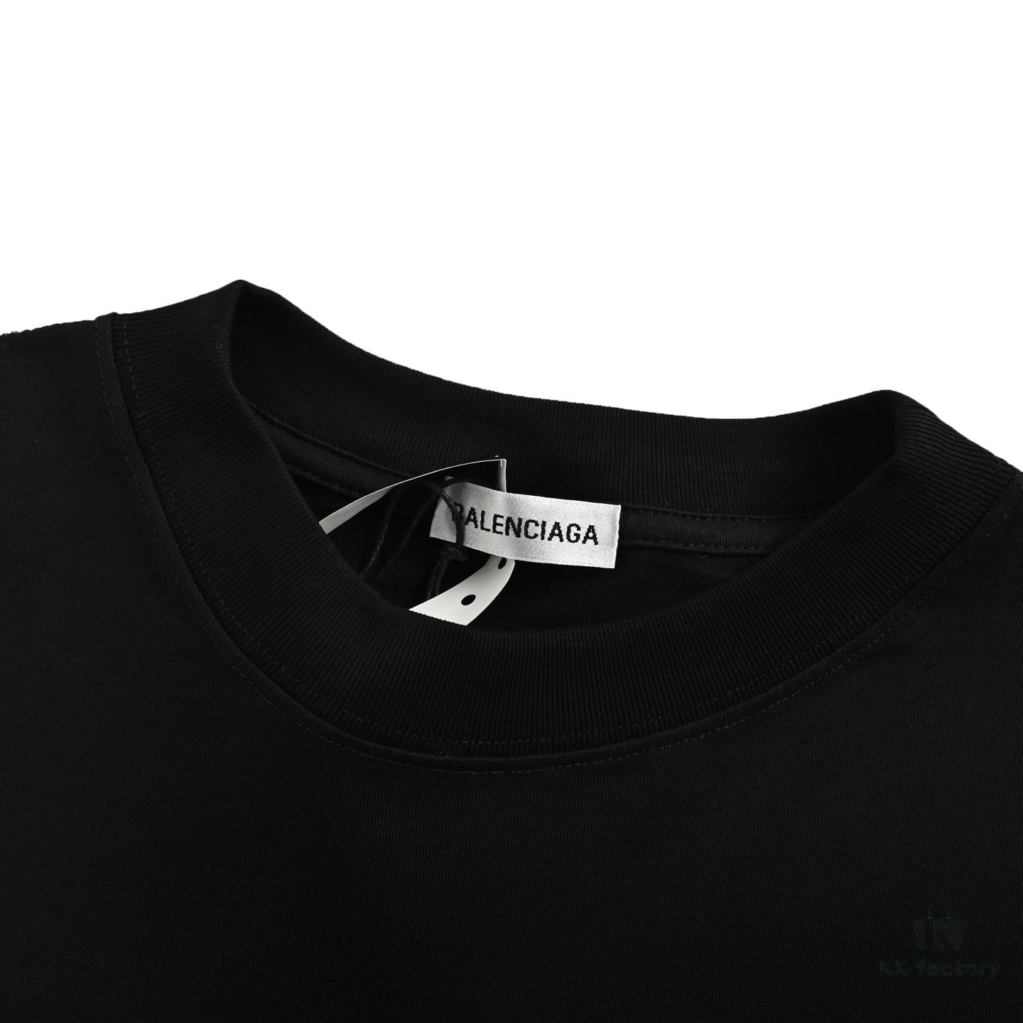 Balenciaga Wheat Logo Print Short Sleeve T-Shirt