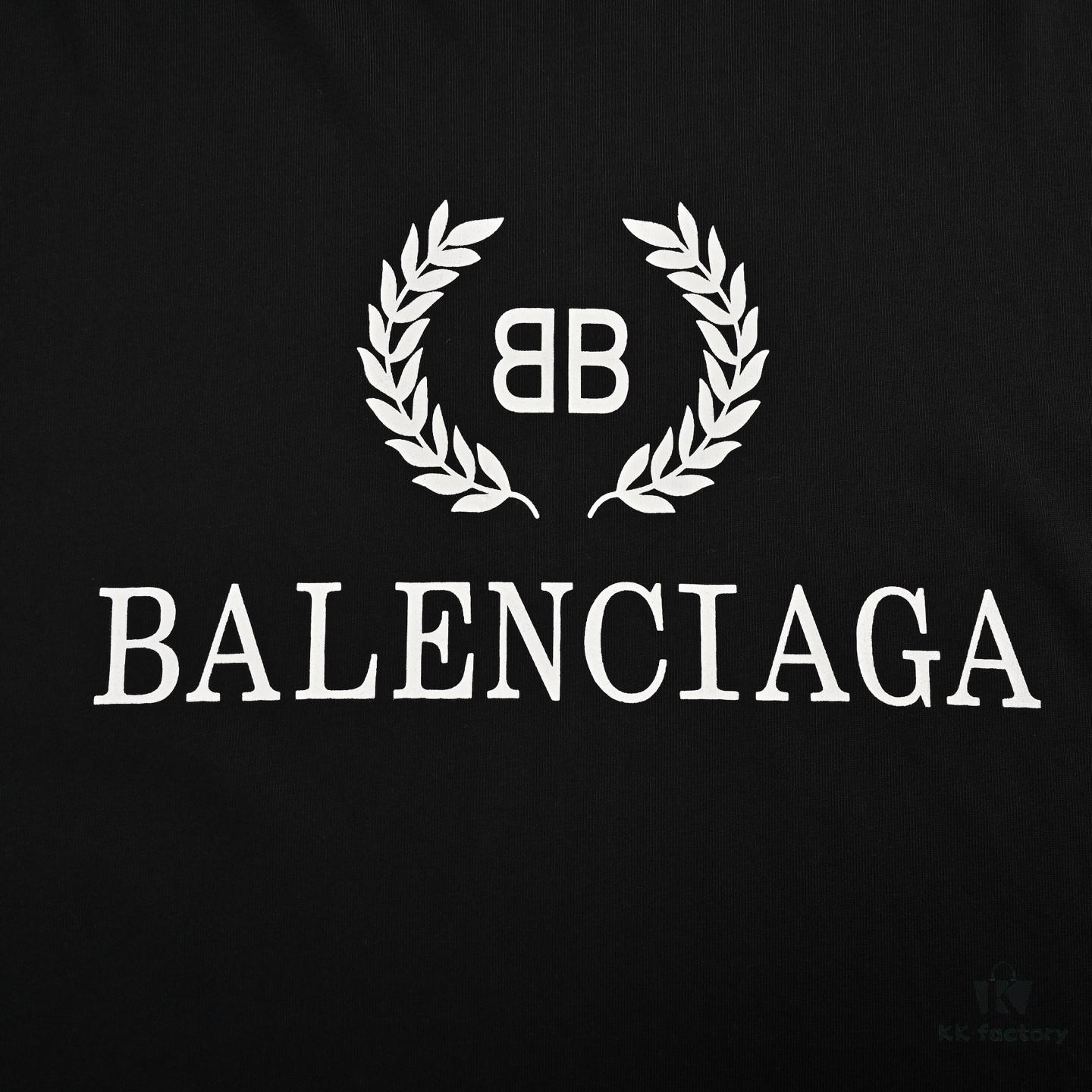 Balenciaga Wheat Logo Print Short Sleeve T-Shirt