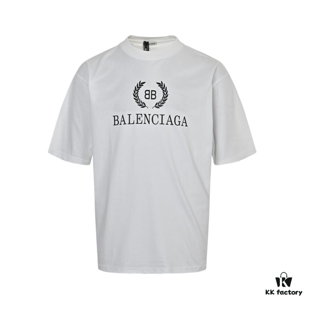 69319ffcccd8ab3d7af93b59 Balenciaga Wheat Logo Print Short-Sleeve T-Shirt