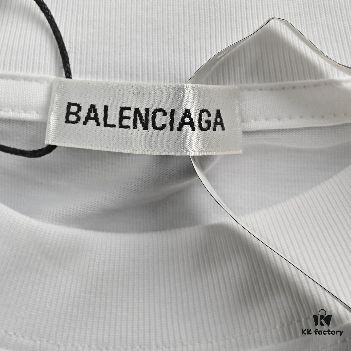 69319ffcccd8ab3d7af93b5d Balenciaga Wheat Logo Print Short-Sleeve T-Shirt