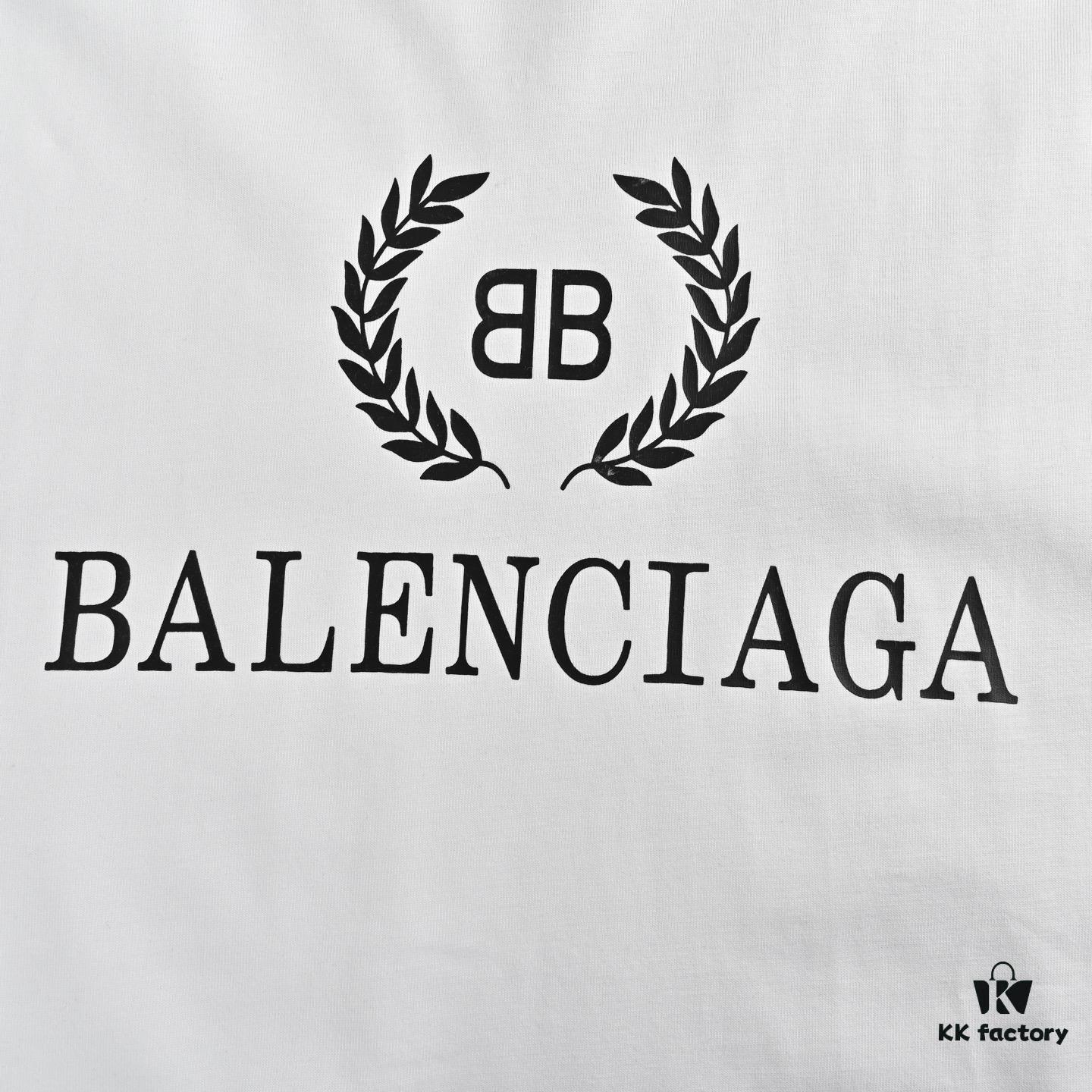 69319ffcccd8ab3d7af93b60 Balenciaga Wheat Logo Print Short-Sleeve T-Shirt