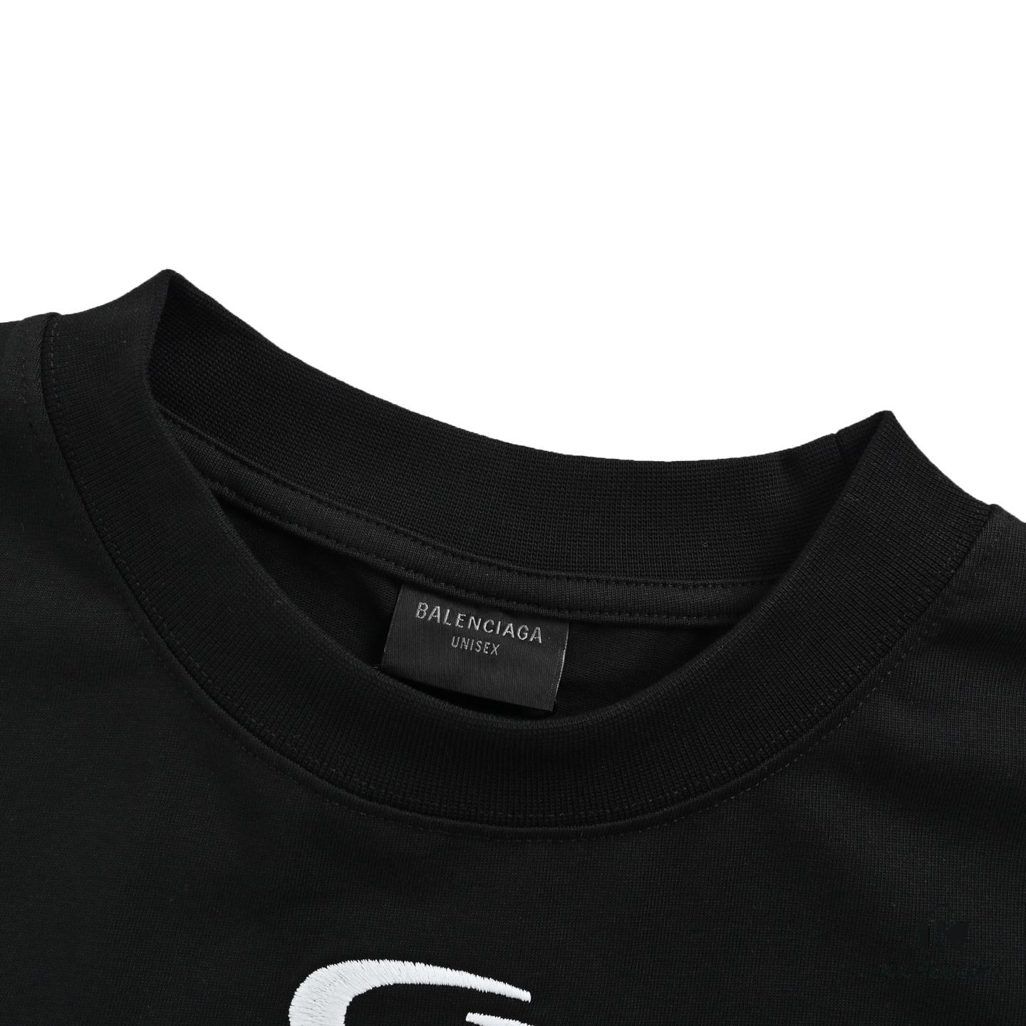 6931a000ccd8ab3d7af93ba8 Balenciaga 25SS Basketball Embroidered No.1 Print Short Sleeve T-Shirt