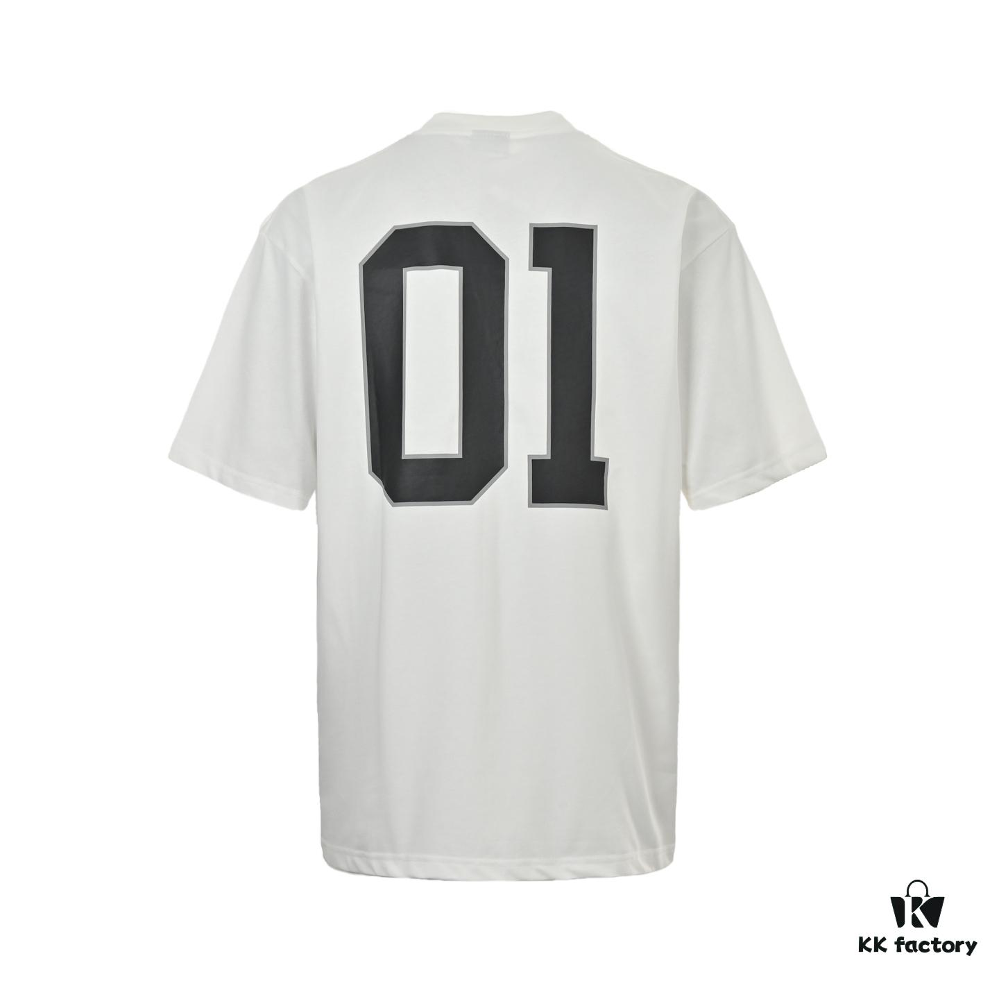 6931a001ccd8ab3d7af93bba Balenciaga 25SS Basketball Embroidered Number 01 Print Short Sleeve T-Shirt