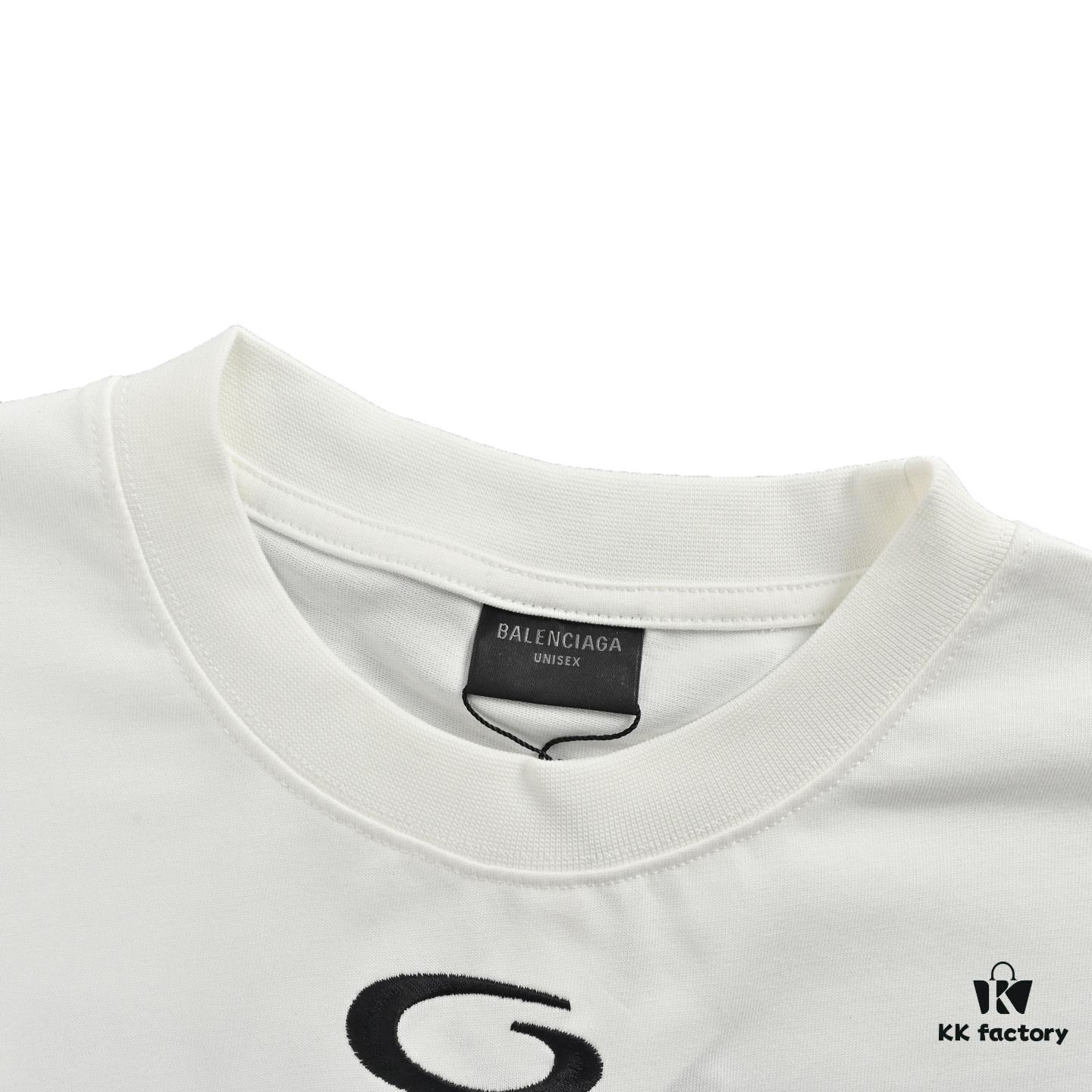 6931a001ccd8ab3d7af93bbb Balenciaga 25SS Basketball Embroidered Number 01 Print Short Sleeve T-Shirt
