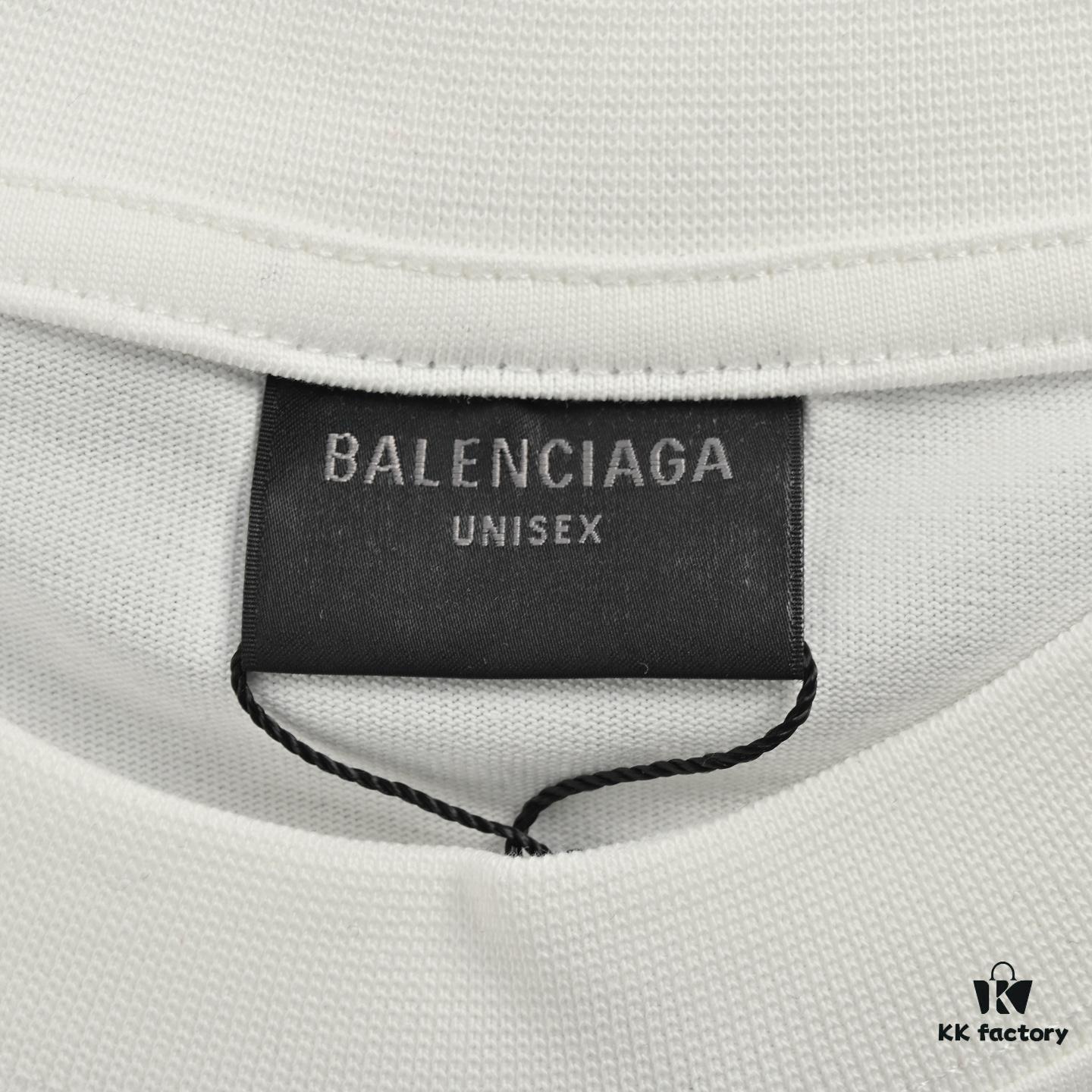 6931a001ccd8ab3d7af93bbc Balenciaga 25SS Basketball Embroidered Number 01 Print Short Sleeve T-Shirt