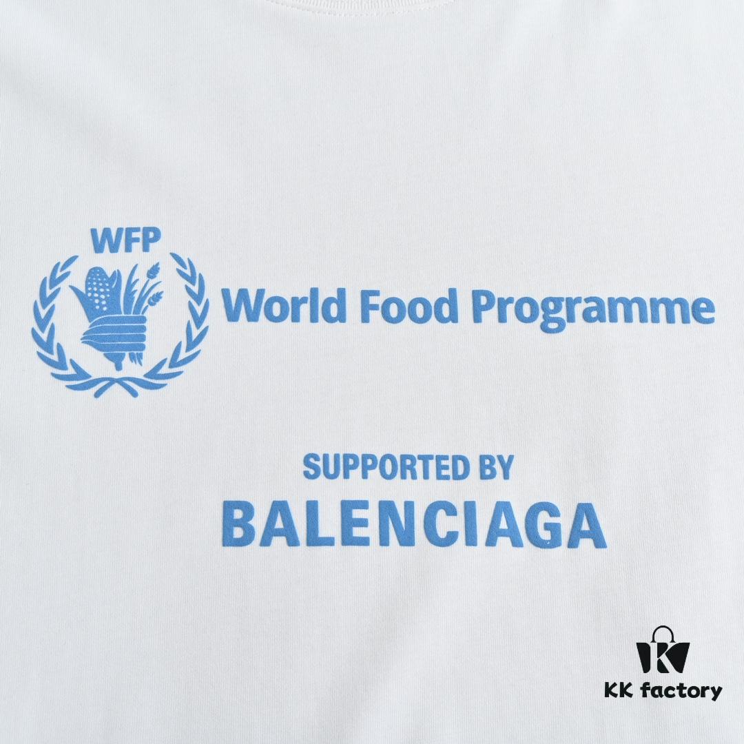 6931a004ccd8ab3d7af93bf6 Balenciaga 23SS World Food Programme Printed Short-Sleeve T-Shirt