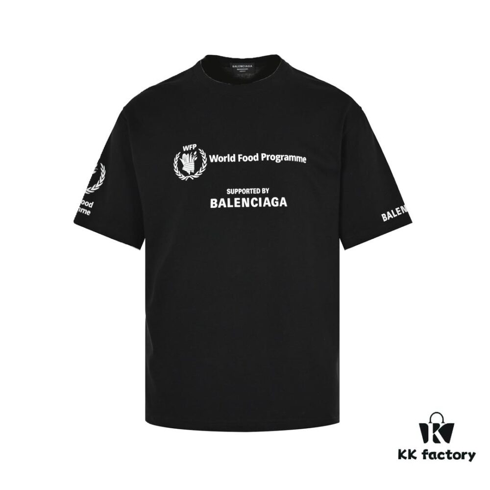 Balenciaga 23SS World Food Programme Printed Short-Sleeve T-Shirt