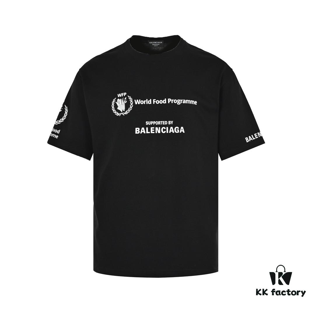 Balenciaga 23SS World Food Programme Printed Short-Sleeve T-Shirt