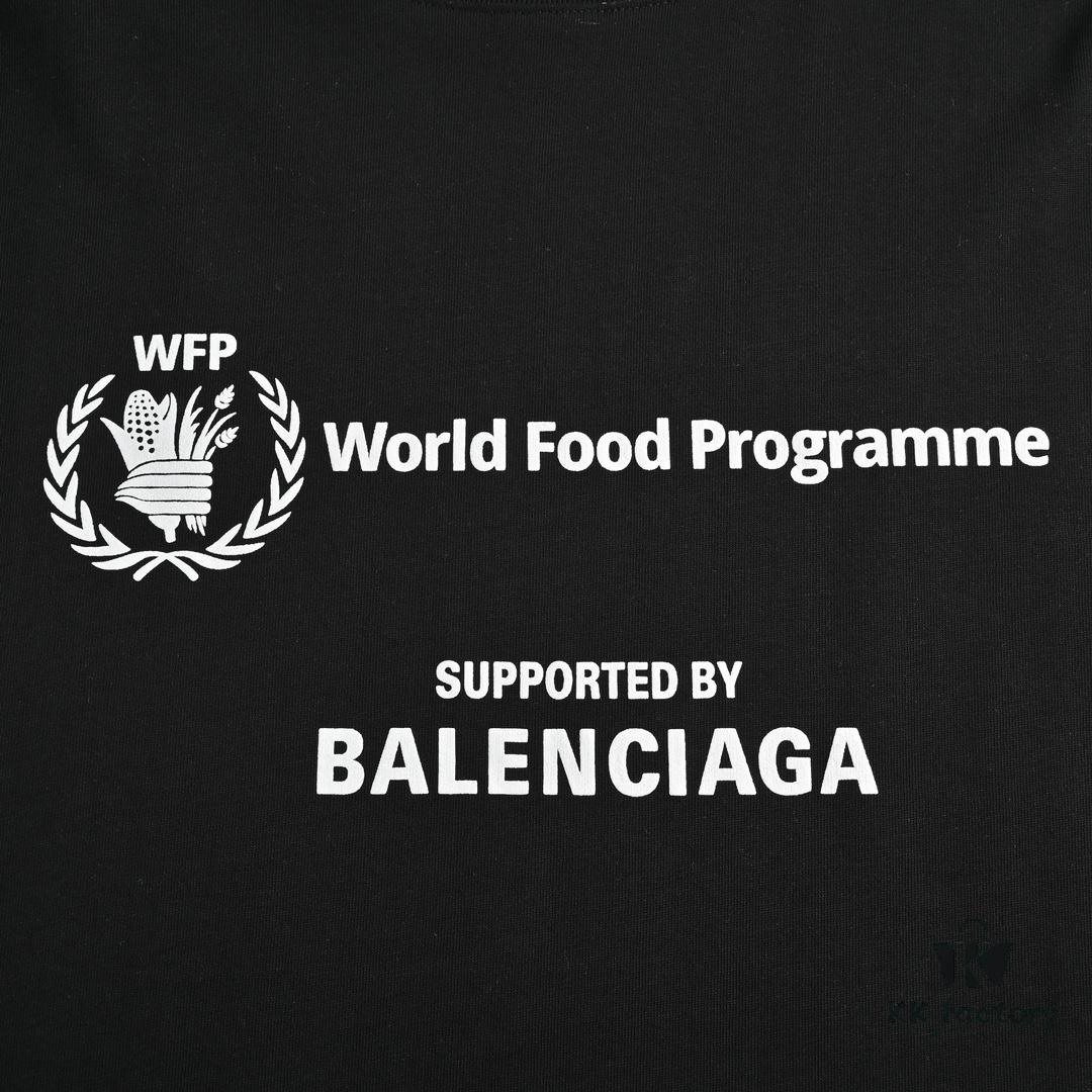 Balenciaga 23SS World Food Programme Printed Short-Sleeve T-Shirt