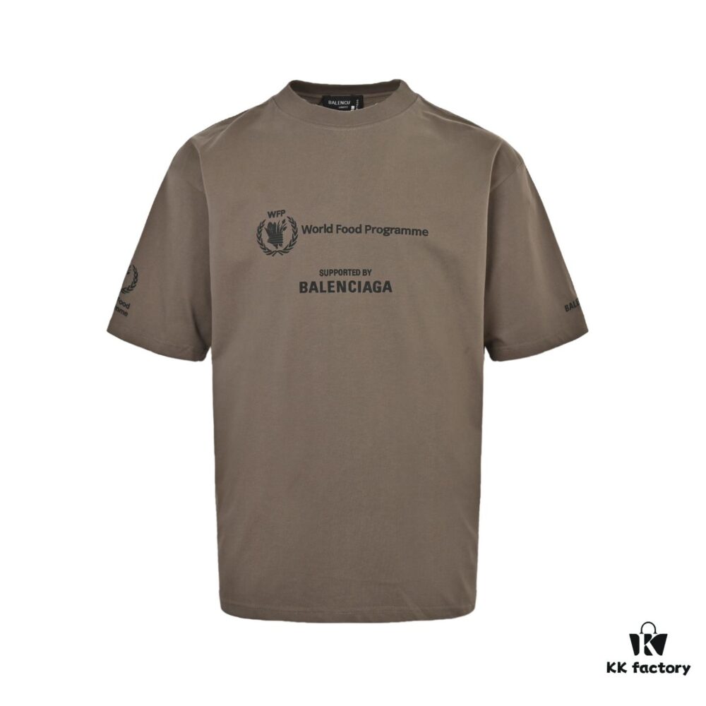 6931a005ccd8ab3d7af93c12 Balenciaga World Food Programme Printed Short Sleeve T-Shirt