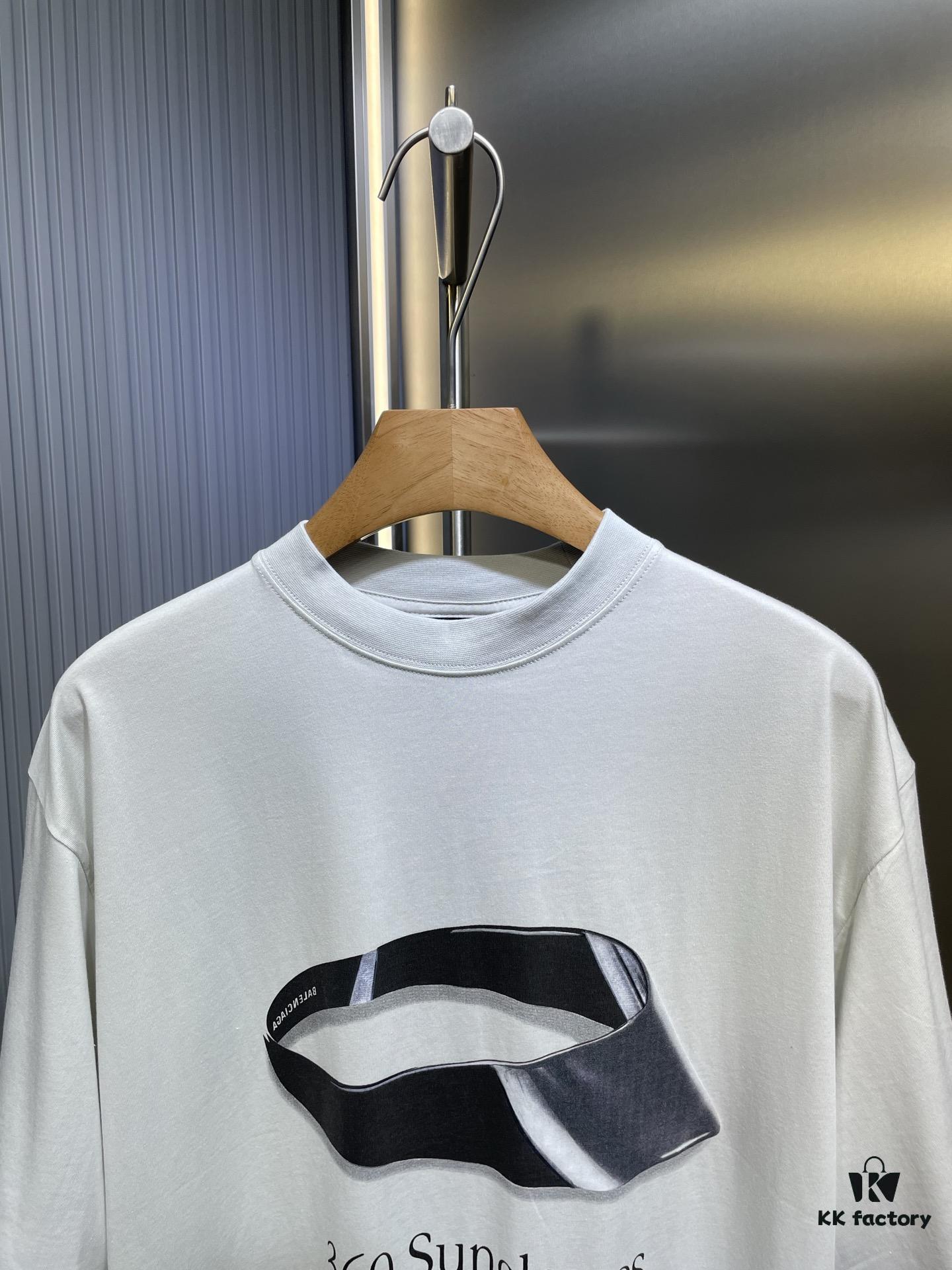 6931a008ccd8ab3d7af93c42 25SS Paris 360 Sunglasses Pattern Short-Sleeve T-Shirt, Grey-White Colorway, Unisex Design, Full Size In Stock