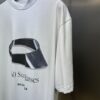 6931a008ccd8ab3d7af93c43 25SS Paris 360 Sunglasses Pattern Short-Sleeve T-Shirt, Grey-White Colorway, Unisex Design, Full Size In Stock