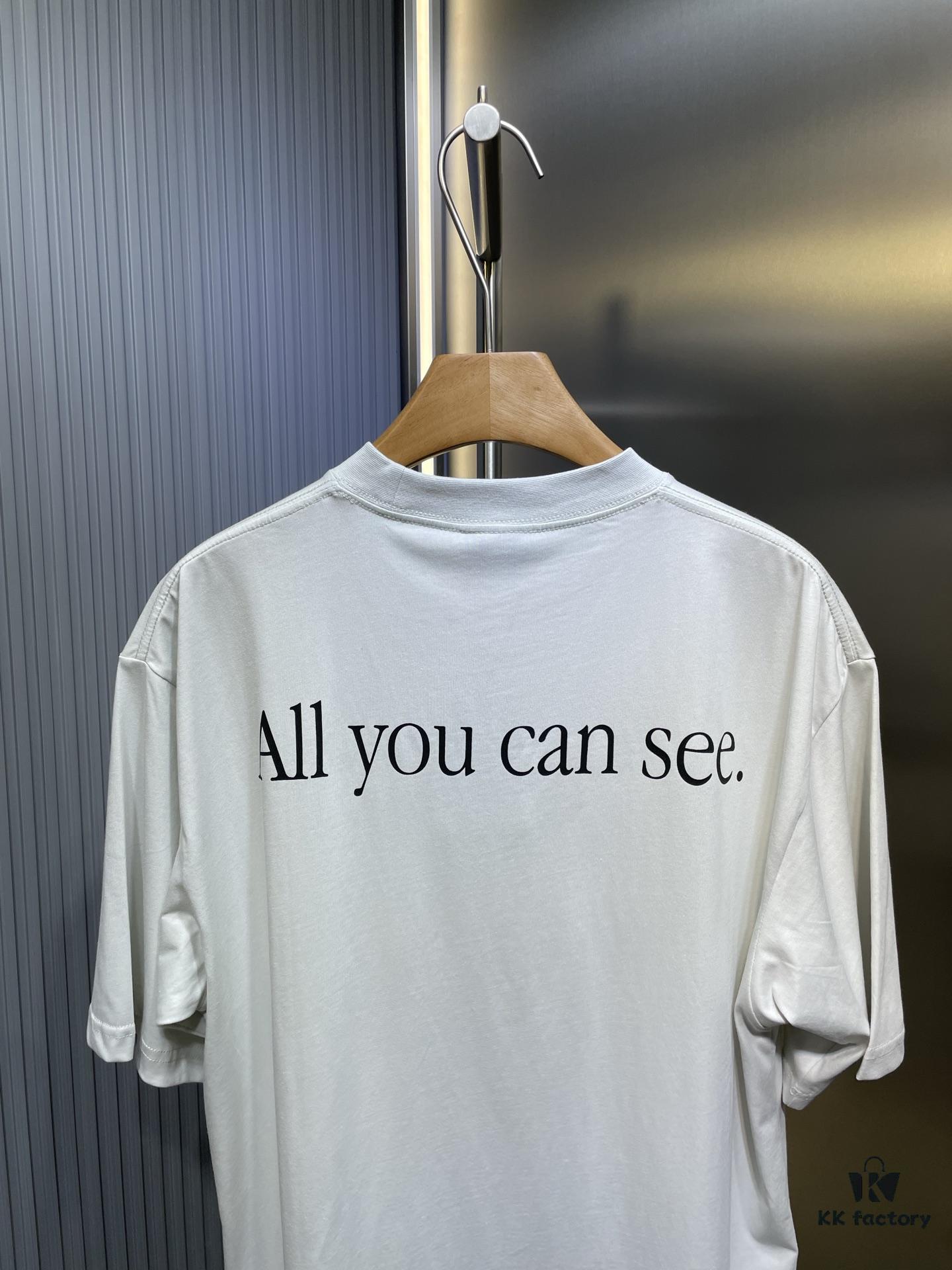 6931a008ccd8ab3d7af93c46 25SS Paris 360 Sunglasses Pattern Short-Sleeve T-Shirt, Grey-White Colorway, Unisex Design, Full Size In Stock