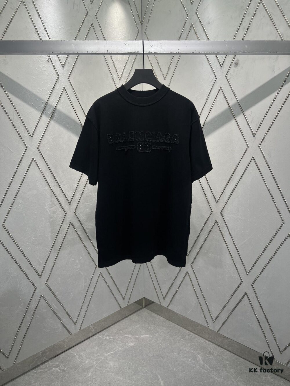6931a009ccd8ab3d7af93c54 Paris 25ss New Arrival Inside-Out Washed Black Vintage Poplin Knit T-Shirt, Medium Fit