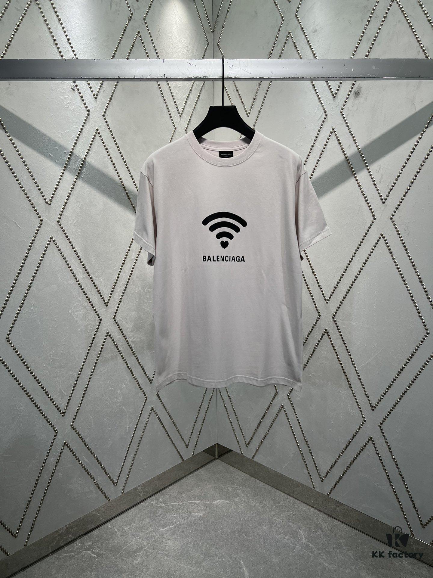 Balenciaga 24SS Summer New Love WiFi Letter Print T-Shirt Unisex
