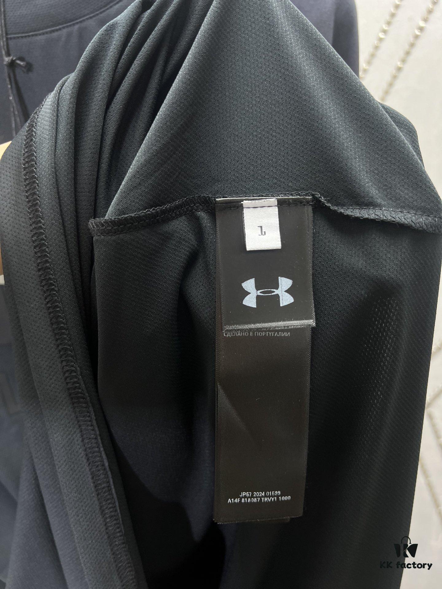 Paris 25ss New Arrival Under Armour® Black Athletic Mesh Three-Layer T-Shirt