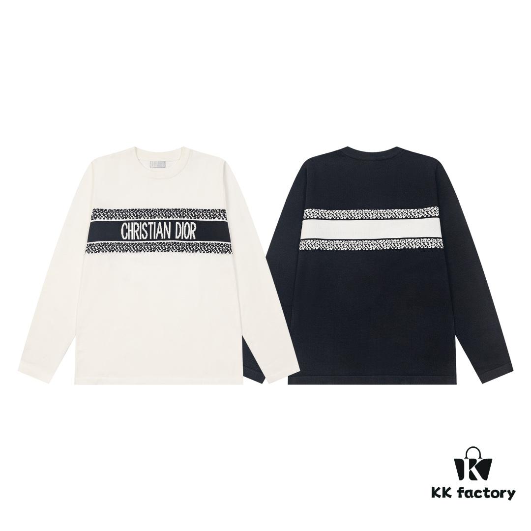 6931a00dccd8ab3d7af93cab New Dior DIOR 2024 Latest Jacquard Knit Long Sleeve Sweater Unisex
