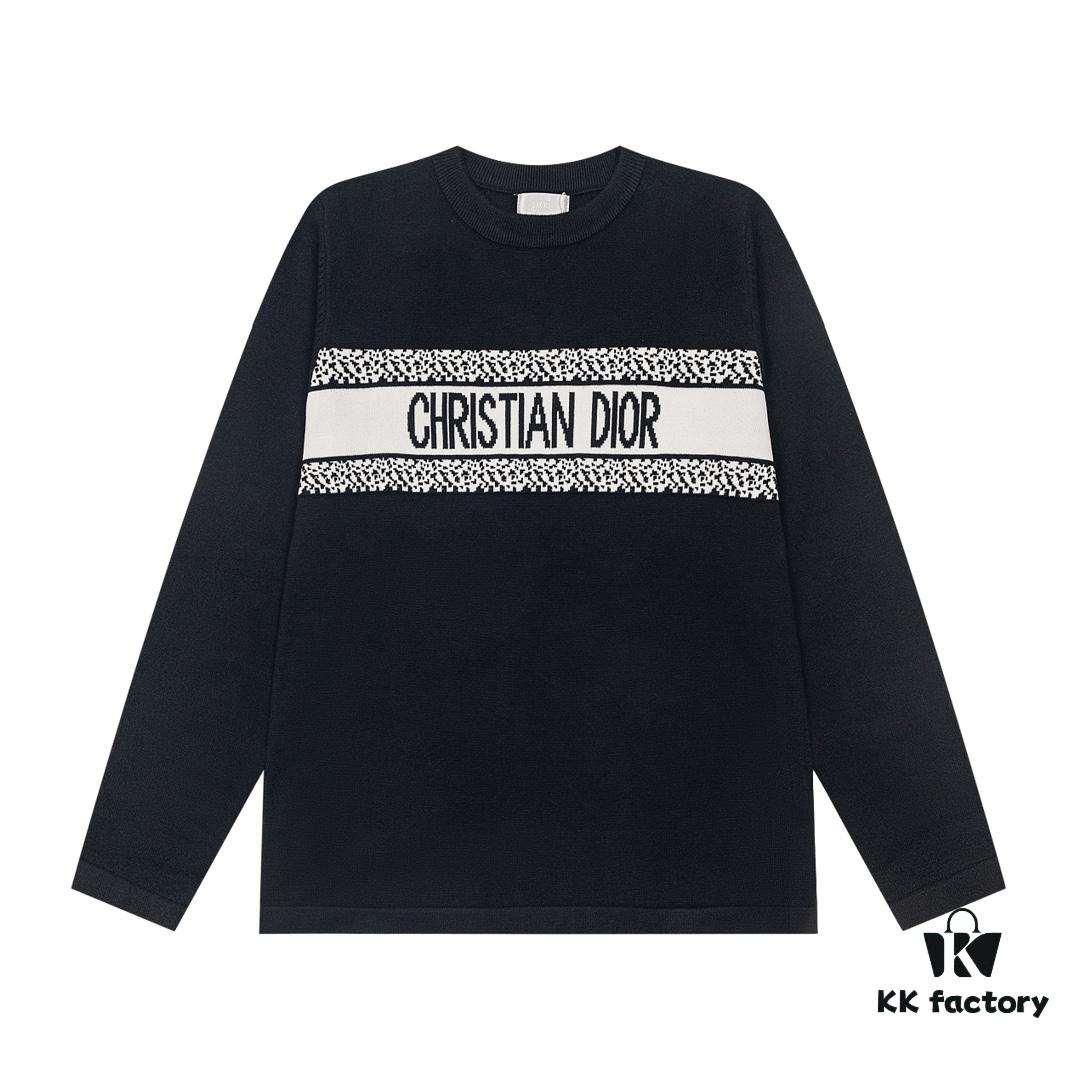 6931a00dccd8ab3d7af93cac New Dior DIOR 2024 Latest Jacquard Knit Long Sleeve Sweater Unisex