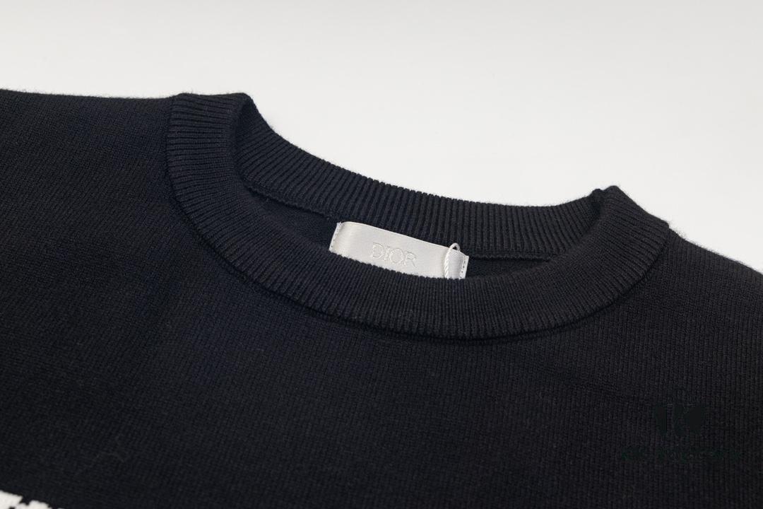 6931a00dccd8ab3d7af93cae New Dior DIOR 2024 Latest Jacquard Knit Long Sleeve Sweater Unisex