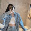 6931a00eccd8ab3d7af93cc8 Dior 22FW Vintage Logo Jacquard Long-Sleeve Denim Shirt