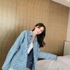 6931a00eccd8ab3d7af93cca Dior 22FW Vintage Logo Jacquard Long-Sleeve Denim Shirt