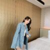 6931a00eccd8ab3d7af93ccc Dior 22FW Vintage Logo Jacquard Long-Sleeve Denim Shirt