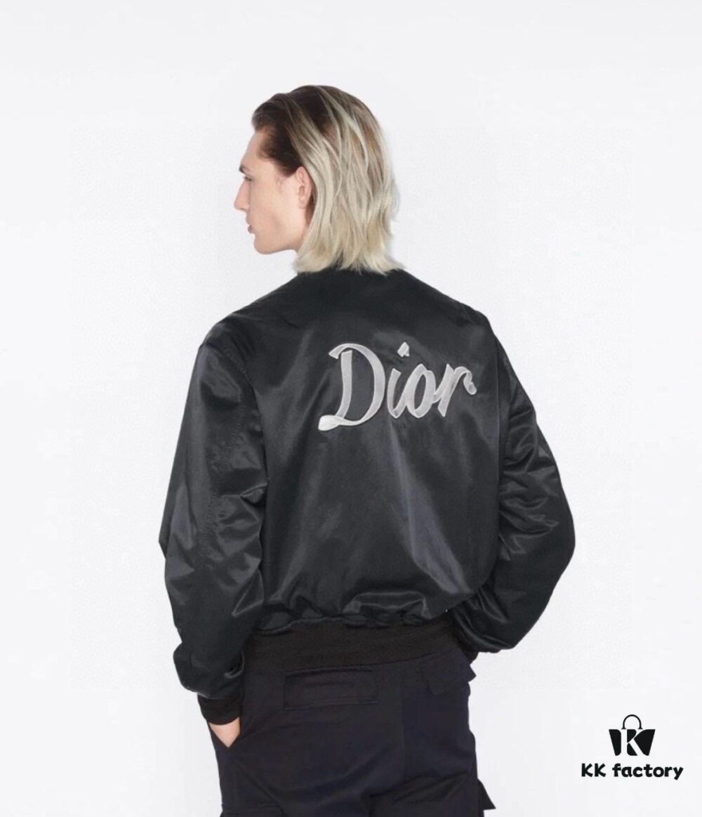 6931a010ccd8ab3d7af93ce2 DIOR CD2023SS Pilot Jacket with Back Cursive Letter Embroidery Unisex