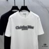 6931a013ccd8ab3d7af93d26 Christian Dior 2025 FW Spring/Summer New Arrival Round Neck T-Shirt for Layering or Outerwear, Embossed Logo Micro Oversized Short-Sleeve 260g Active Cotton Tee