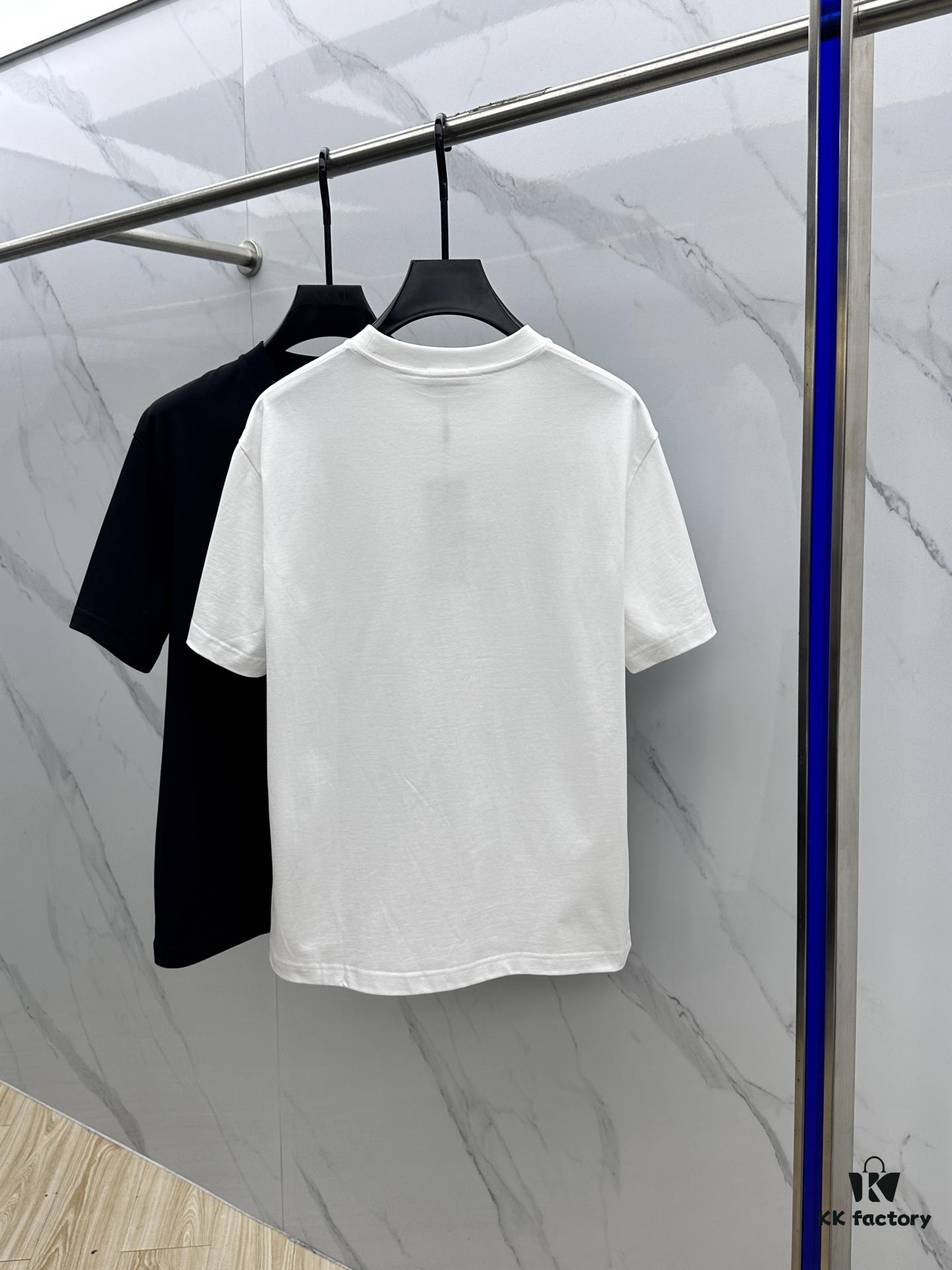 6931a013ccd8ab3d7af93d2d Christian Dior 2025 FW Spring/Summer New Arrival Round Neck T-Shirt for Layering or Outerwear, Embossed Logo Micro Oversized Short-Sleeve 260g Active Cotton Tee