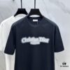 6931a013ccd8ab3d7af93d2f Christian Dior Dior 2025 FW Spring/Summer New Arrival Round Neck T-Shirt for Layering or Outerwear, 3D Logo Slightly Oversized Short-Sleeve 260g Active Cotton Tee