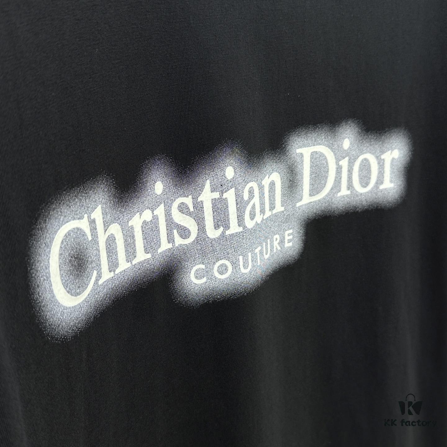 6931a014ccd8ab3d7af93d34 Christian Dior Dior 2025 FW Spring/Summer New Arrival Round Neck T-Shirt for Layering or Outerwear, 3D Logo Slightly Oversized Short-Sleeve 260g Active Cotton Tee
