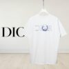 6931a016ccd8ab3d7af93d65 Dior Collaboration Embroidered Cat Short Sleeve T-Shirt