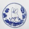 6931a016ccd8ab3d7af93d68 Dior Collaboration Embroidered Cat Short Sleeve T-Shirt