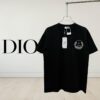 6931a017ccd8ab3d7af93d77 Dior Collaborative Embroidered Cat Short Sleeve T-Shirt in Premium Washed Cotton